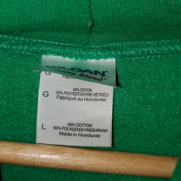 Shut Up & FISH! Mens Fishing Hoodie Green Blue L - Picture 8 of 8